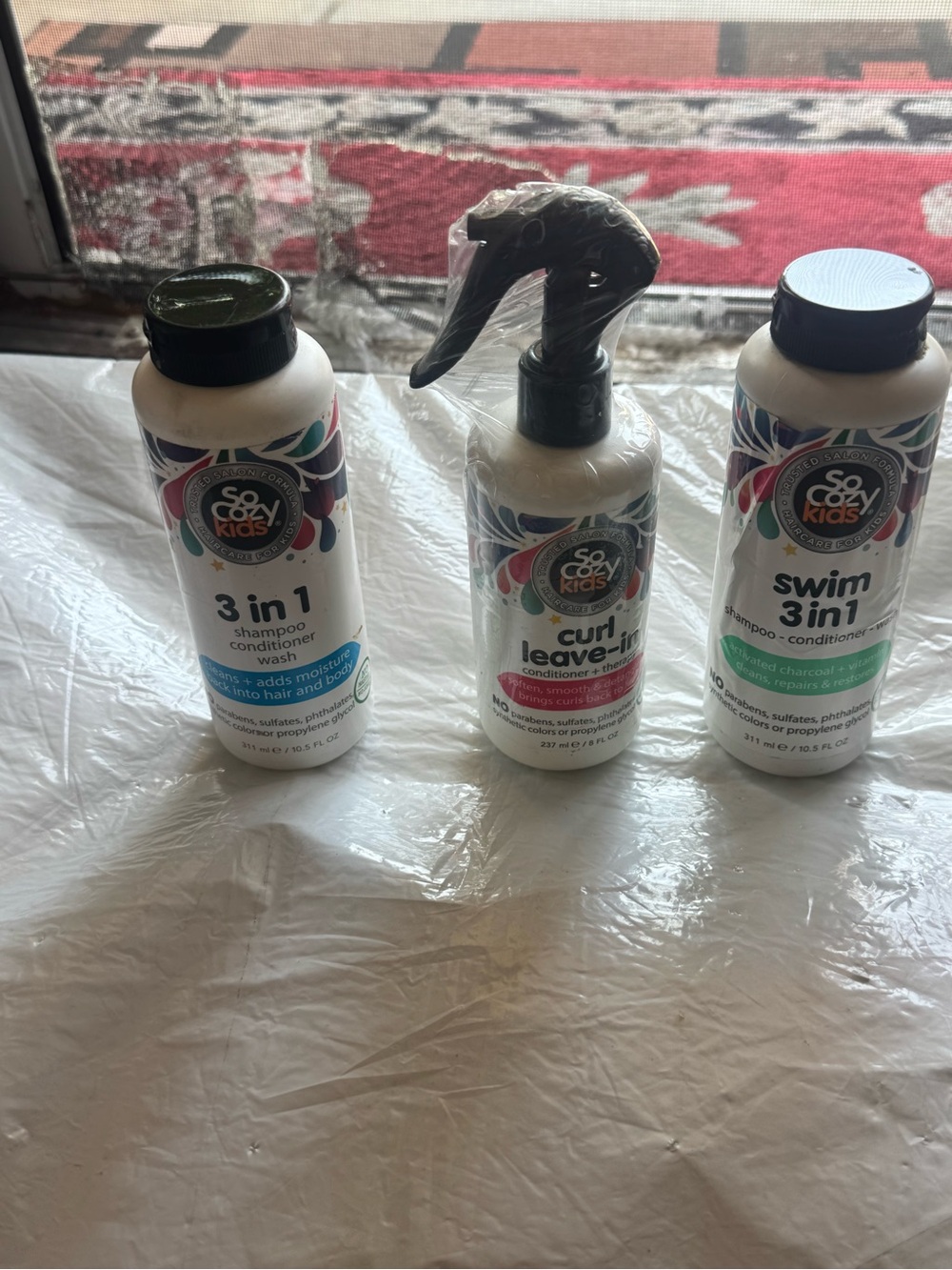 3 set So Cozy Kids Hair Care- Curl Leave-In, 3 in 1, Swim 3 in 1